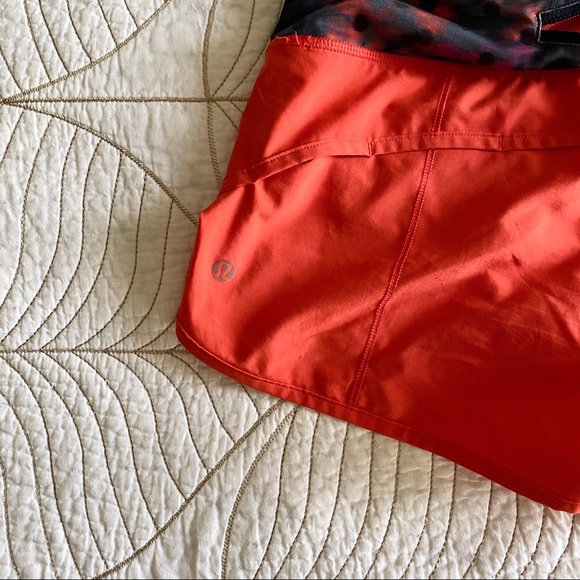 2/$50🍑 LULULEMON Red and Patterned Speed Shorts - Picture 7 of 9